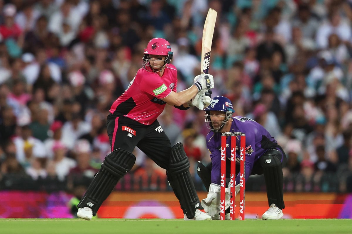 Steve Smith of the Sixers and Matthew Wade of the Hurricanes in action in the BBL.