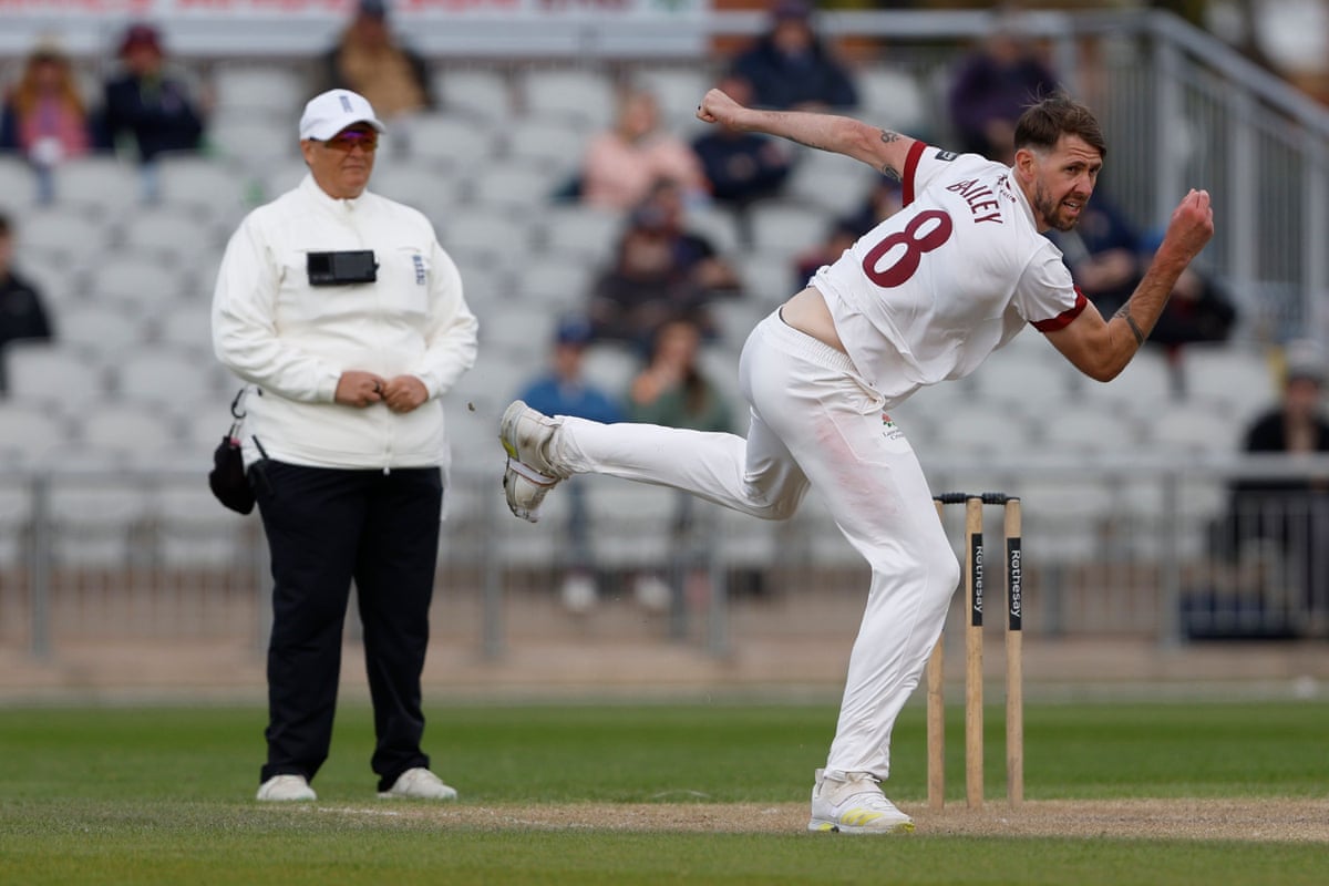 Tom Bailey in action for Lancashire against Derbyshire at Old Trafford earlier this month.