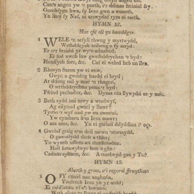 Tudalen o lyfr emynau