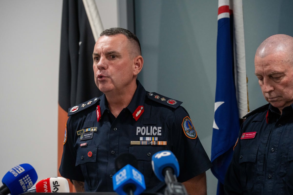 The NT police commissioner, Martin Dole, left