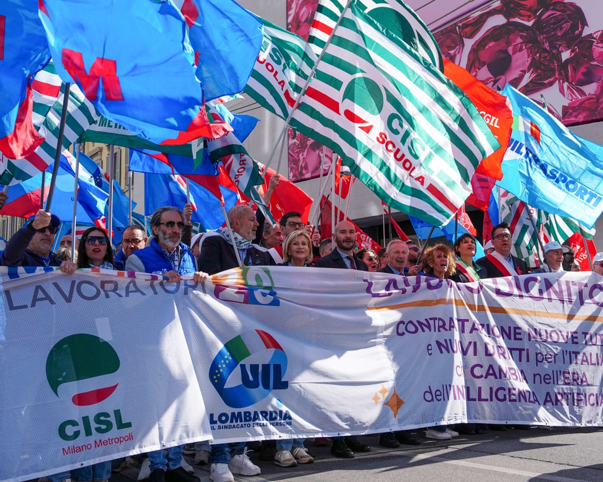 1 May demonstration in Milan, Italy.