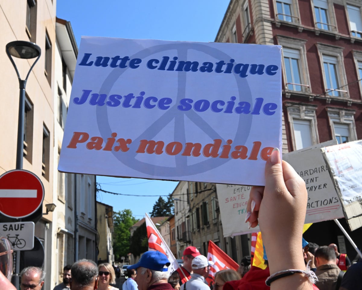 1 May protest in Bourgoin-Jallieu, Isère, France.