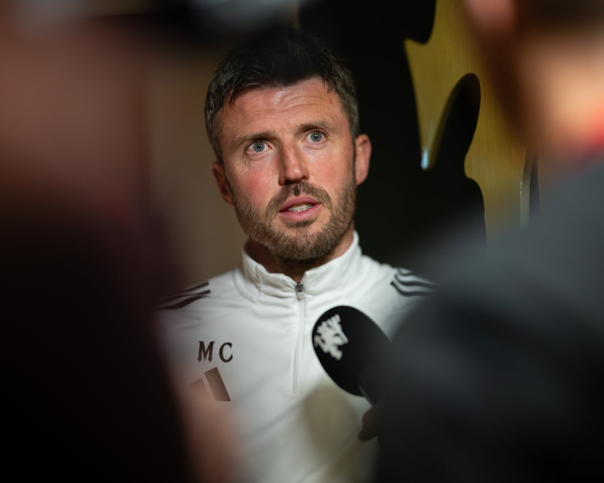 Michael Carrick addresses the media