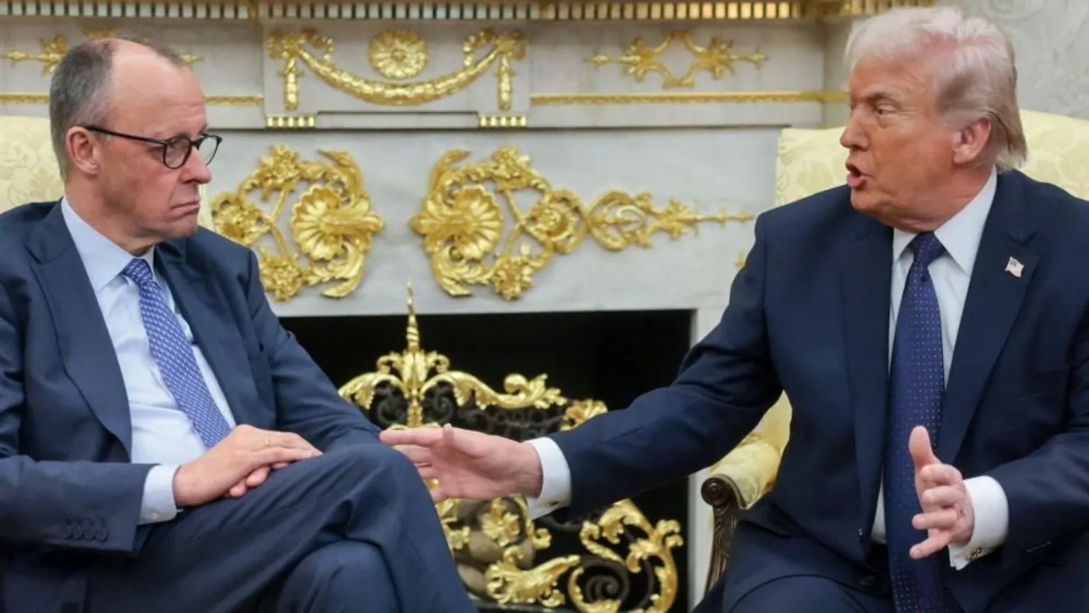  German Chancellor Friedrich Merz (left) and US President Donald Trump meet in the White House in Washington. Photo: 3 March 2026