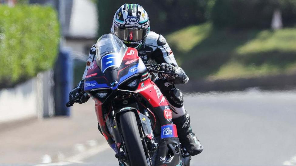 Michael Dunlop on board his Ducati V2