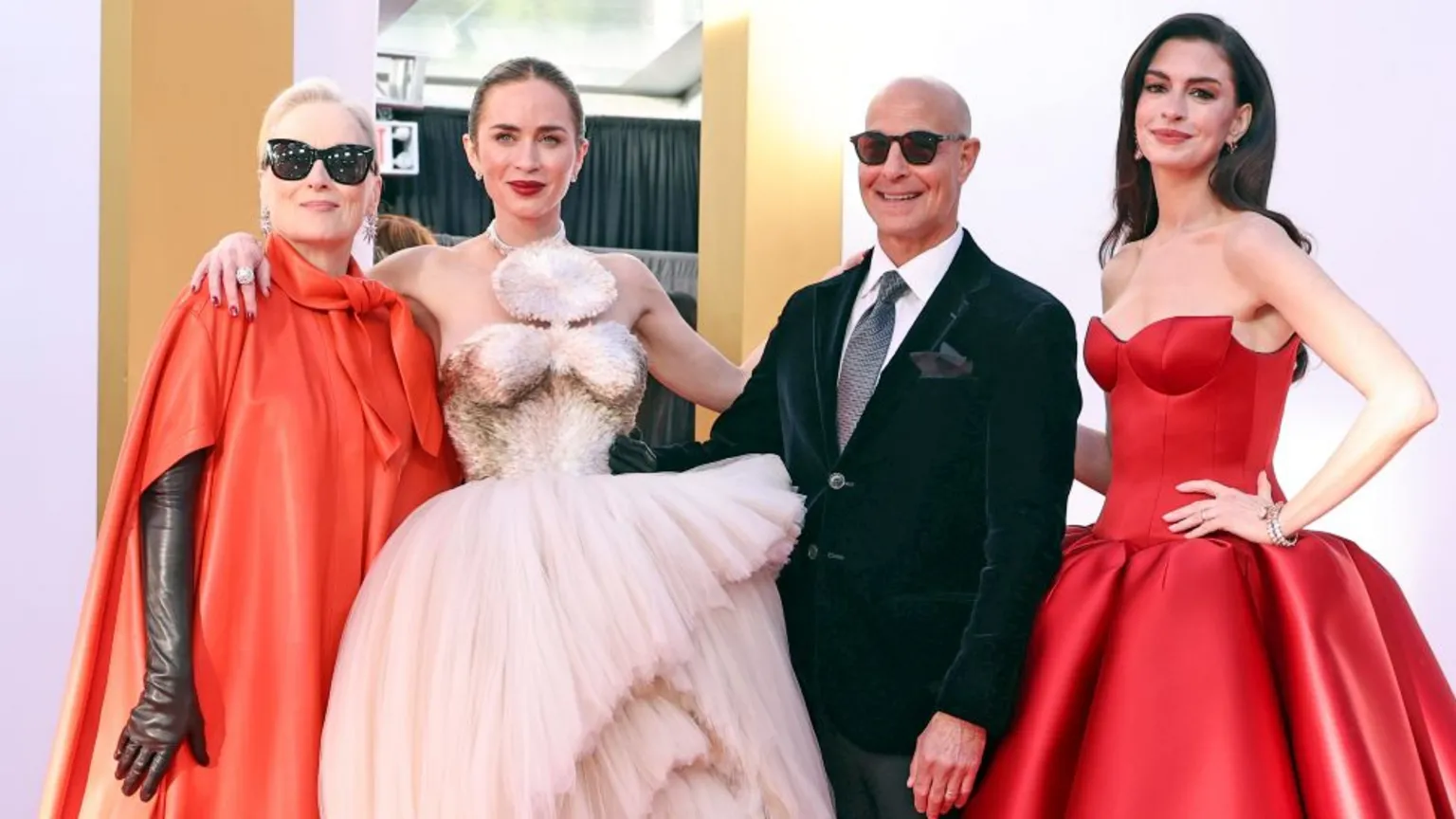  Meryl Streep, Emily Blunt, Stanley Tucci and Anne Hathaway attend the world premiere of The Devil Wears Prada 2 at Lincoln Center in New York, New York on April 20, 2026