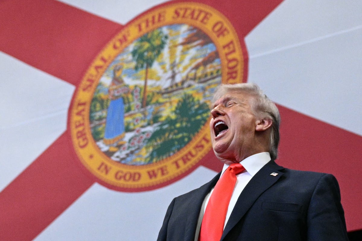 Donald Trump shouts