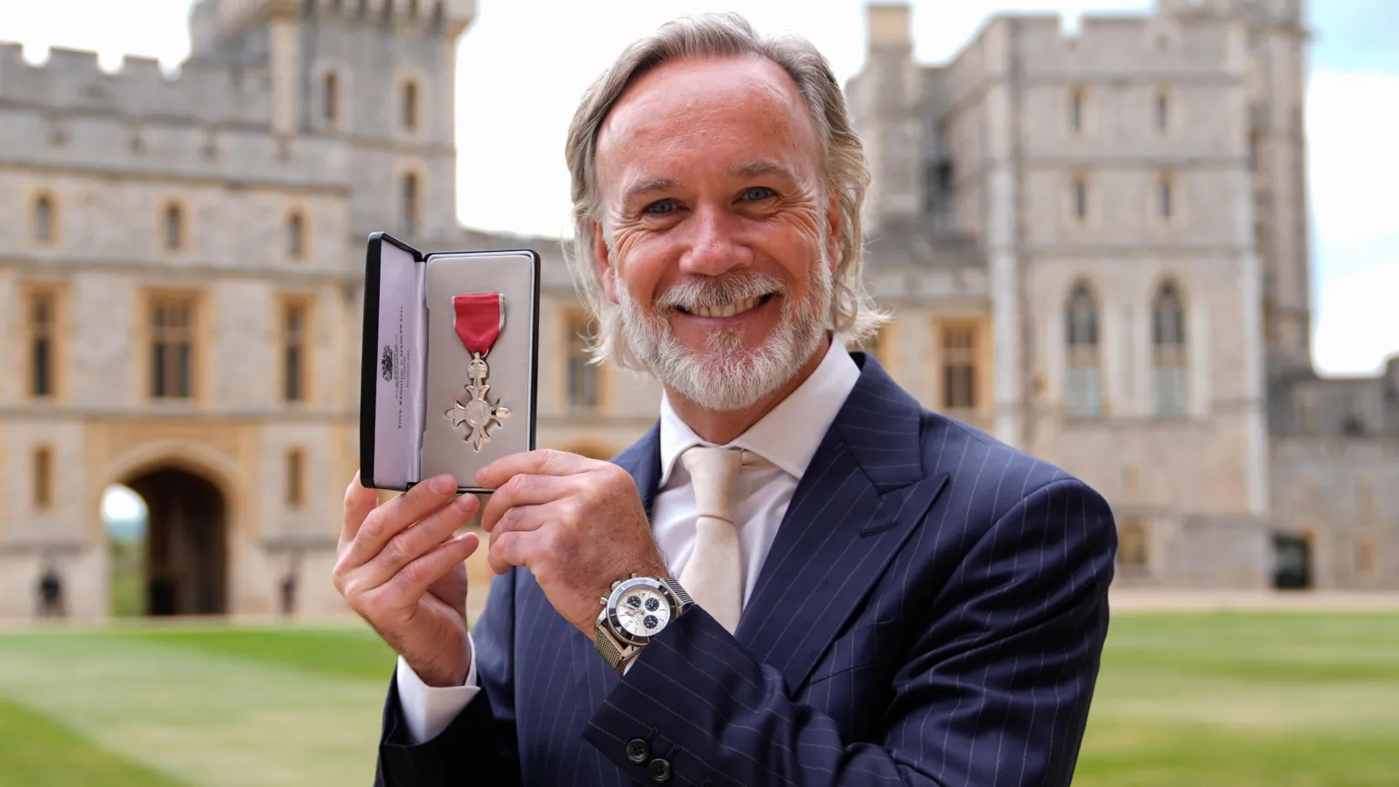  Chef Marcus Wareing after being made a Member of the Order of the British Empire (MBE) by the Princess Royal at Windsor Castle