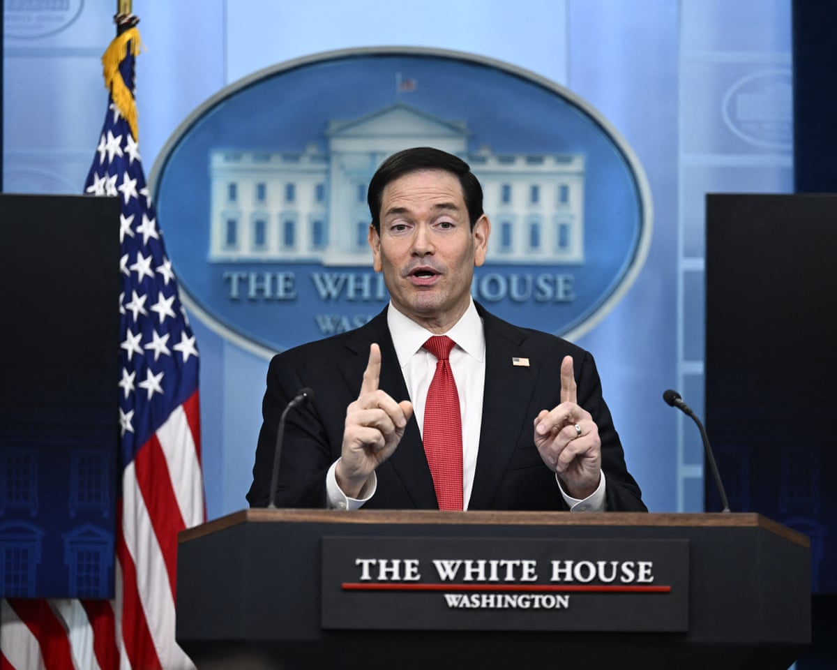 Marco Rubio holds the White House press briefing.