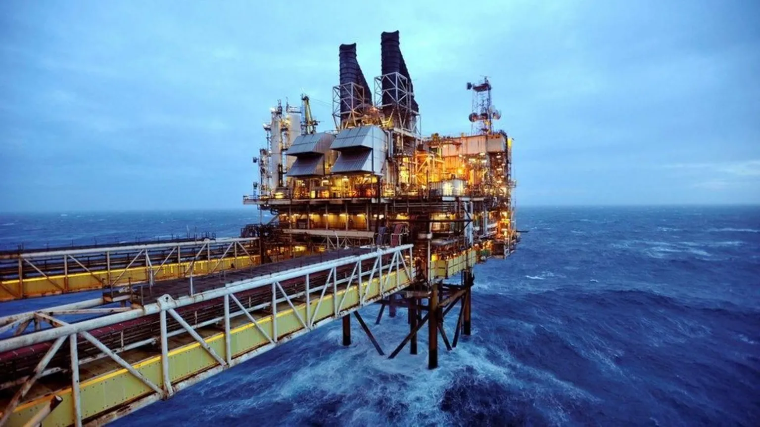  A picture of an offshore oil platform