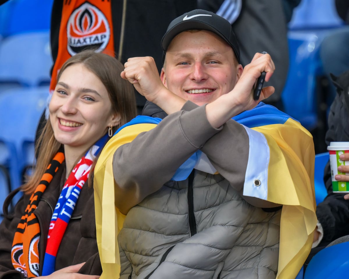 Shakhtar Donetsk fans at Selhurst Park.
