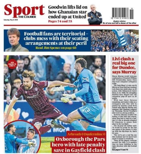 The back page of The Courier on 090526