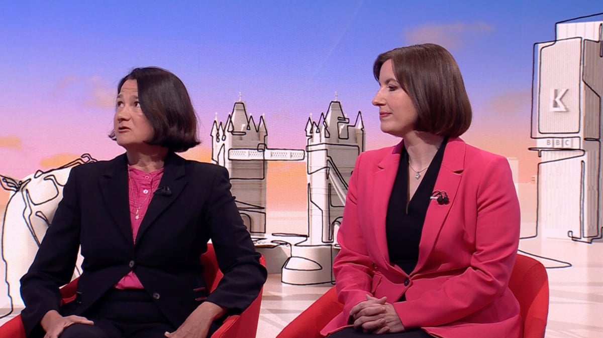 Catherine West (left) and Bridget Phillipson on the BBC's Sunday with Laura Kuenssberg