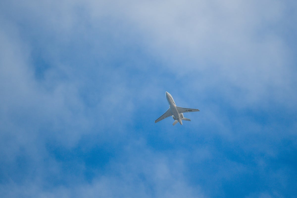 A French Dassault Falcon 900 carrying French passengers evacuated from the MV Hondius takes off from Tenerife in Spain’s Canary Islands on 10 May, 2026.
