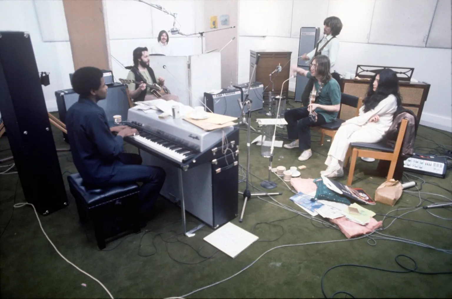 Apple Corps The Beatles in the recording studio at the basement of 3 Savile Row