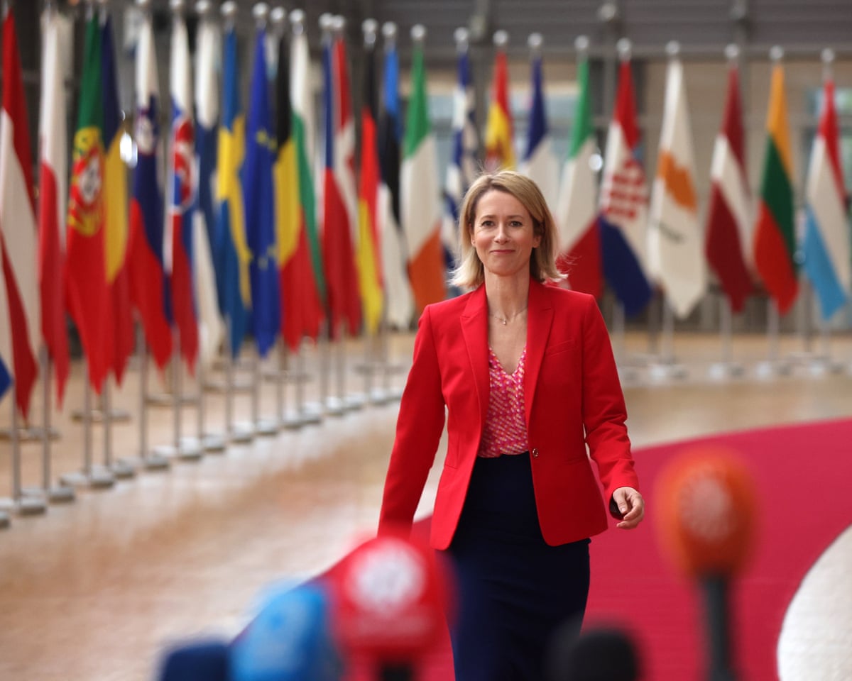 EU foreign policy chief Kaja Kallas arrives for a meeting of the Foreign Affairs Council (FAC) in Brussels, Belgium.