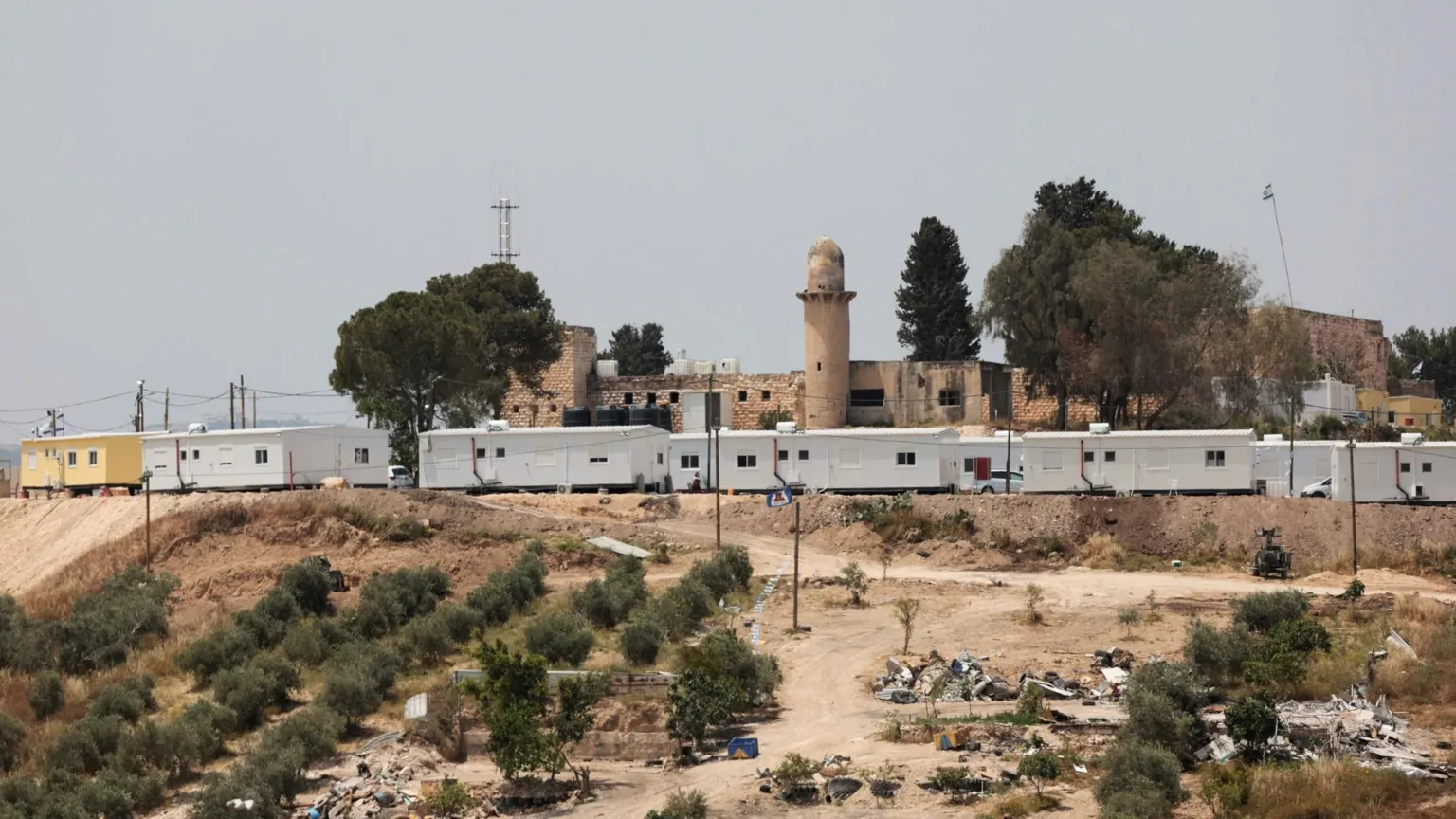  Mobile homes at the new settlement of Sa-Nur, near Jenin, in the occupied West Bank (9 May 2026)