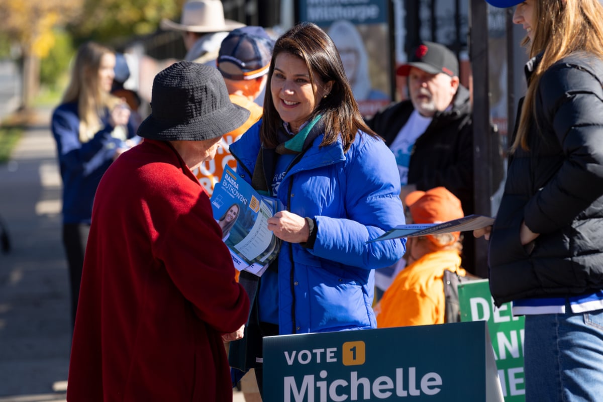 Jane Hume campaigns during the Farrer byelection in Laverton.