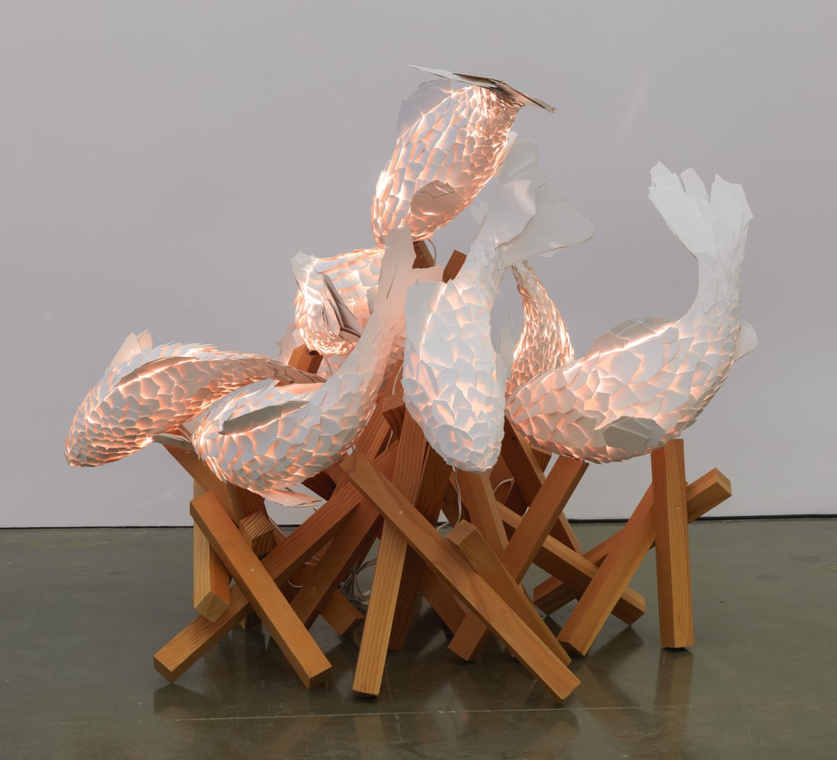A fish sculpture.