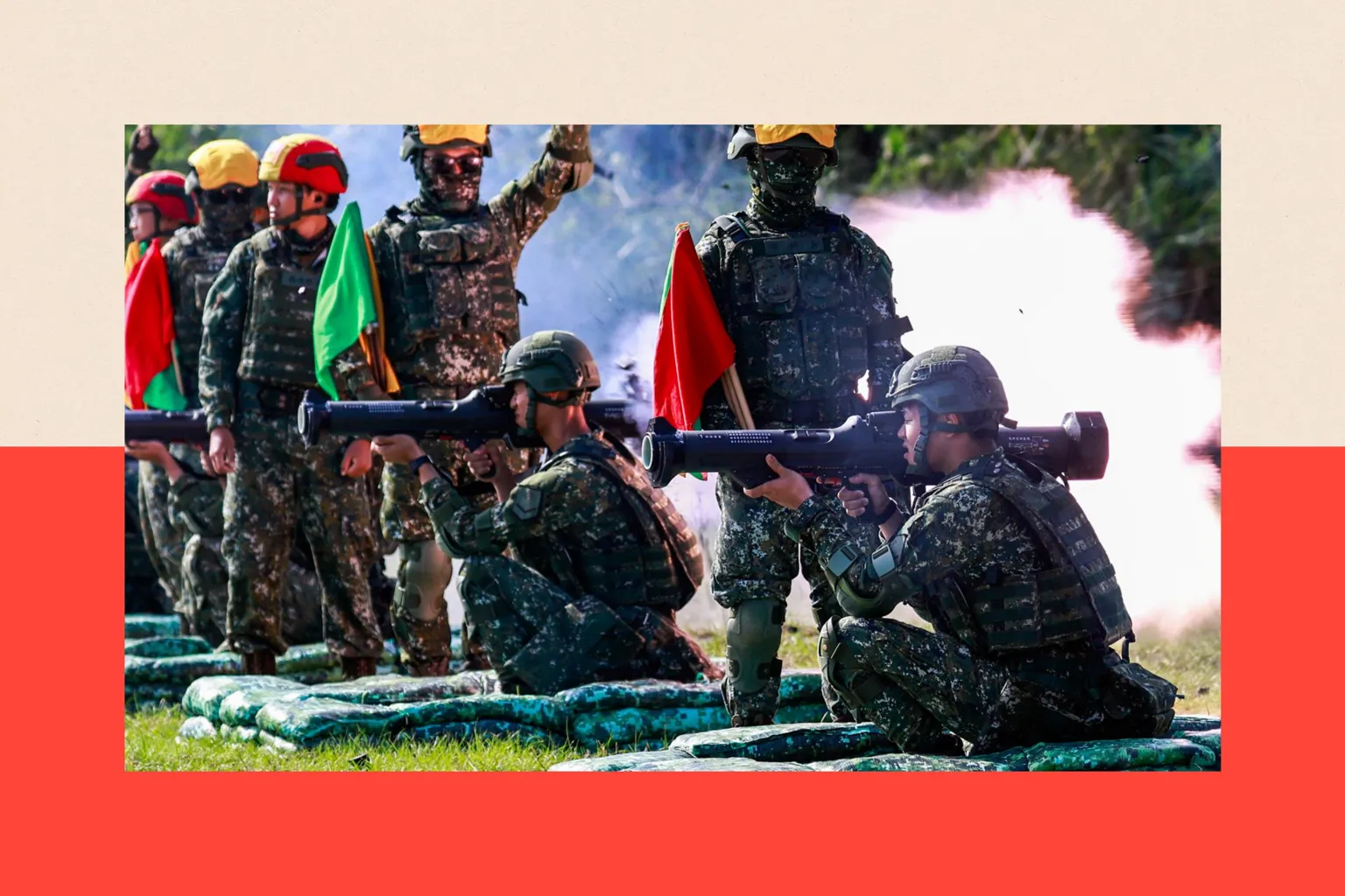 Anadolu via Taiwanese soldiers training using shoulder-mounted RPGs