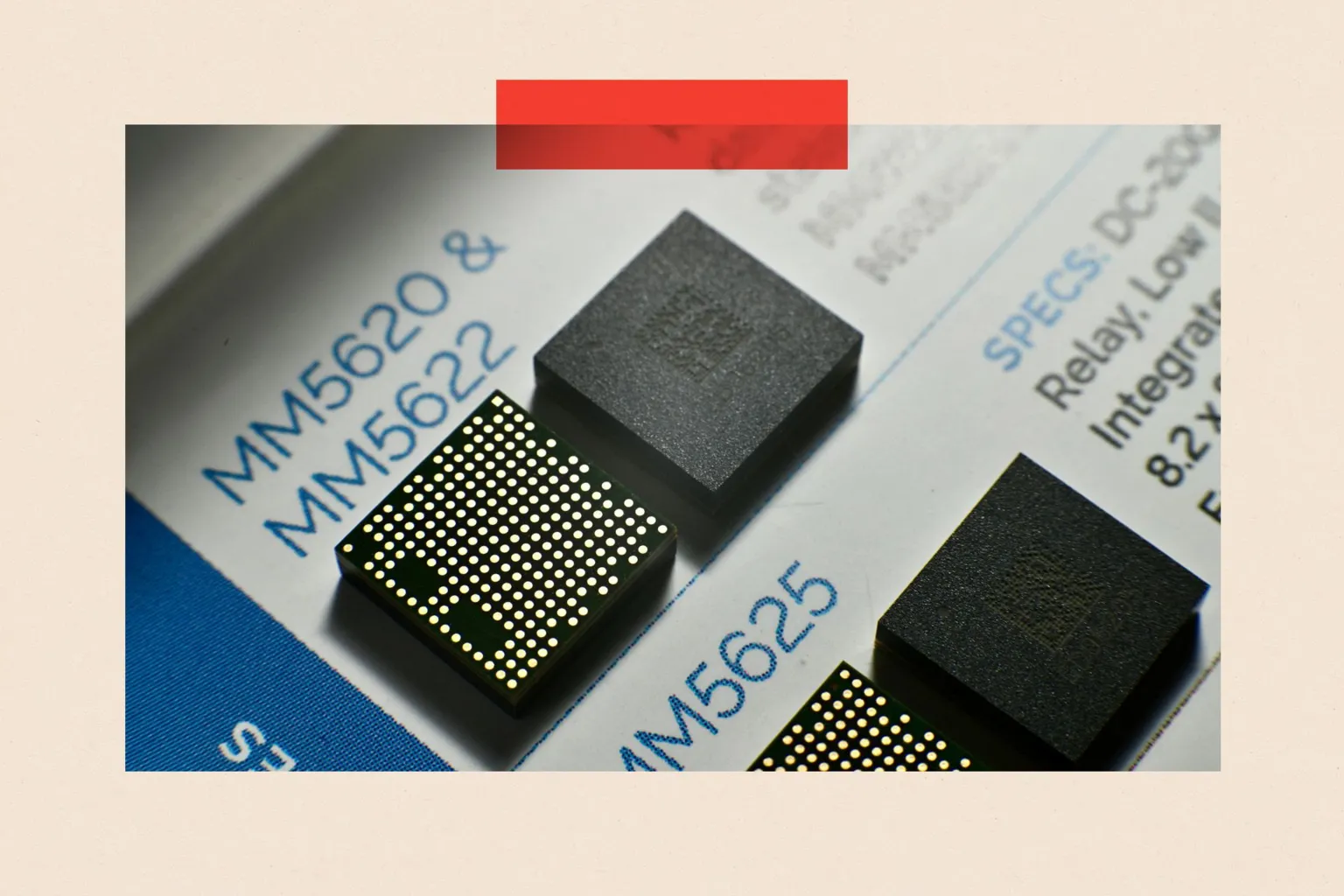 Two black AI chips sit side by side