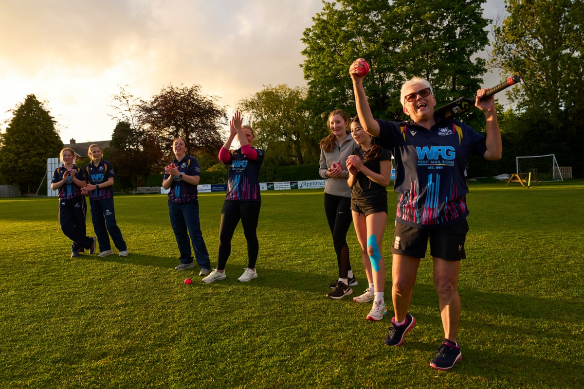 Oswestry’s players and coaches during a Women and Girls training session.