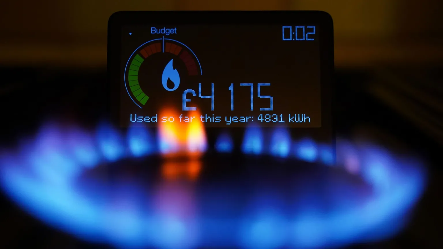  A handheld smart meter on a kitchen hob