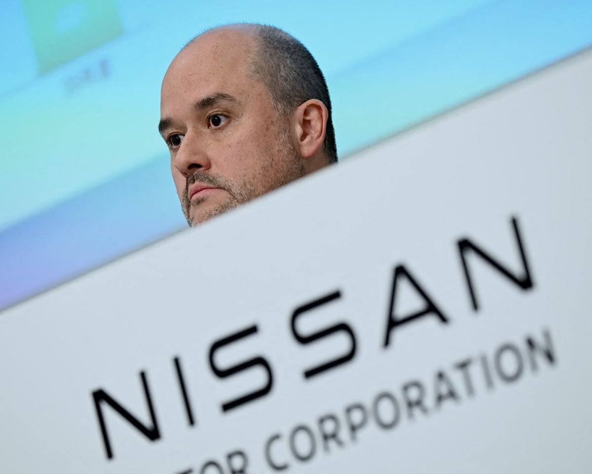 Nissan CEO Ivan Espinosa speaks during the earnings report
