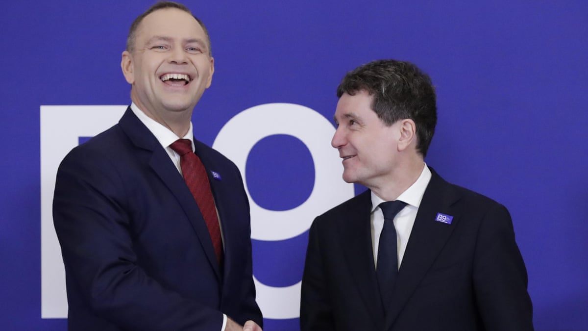 Romanian and Polish presidents deliver joint remarks at Nato Bucharest Nine summit – watch live