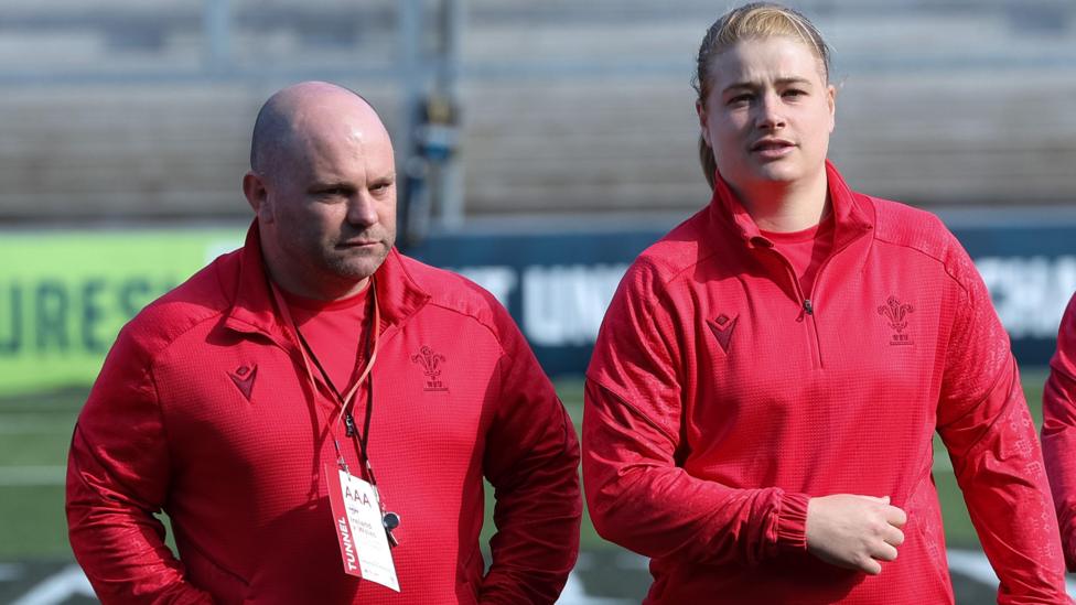 Sean Lynn and Bethan Lewis in Wales training