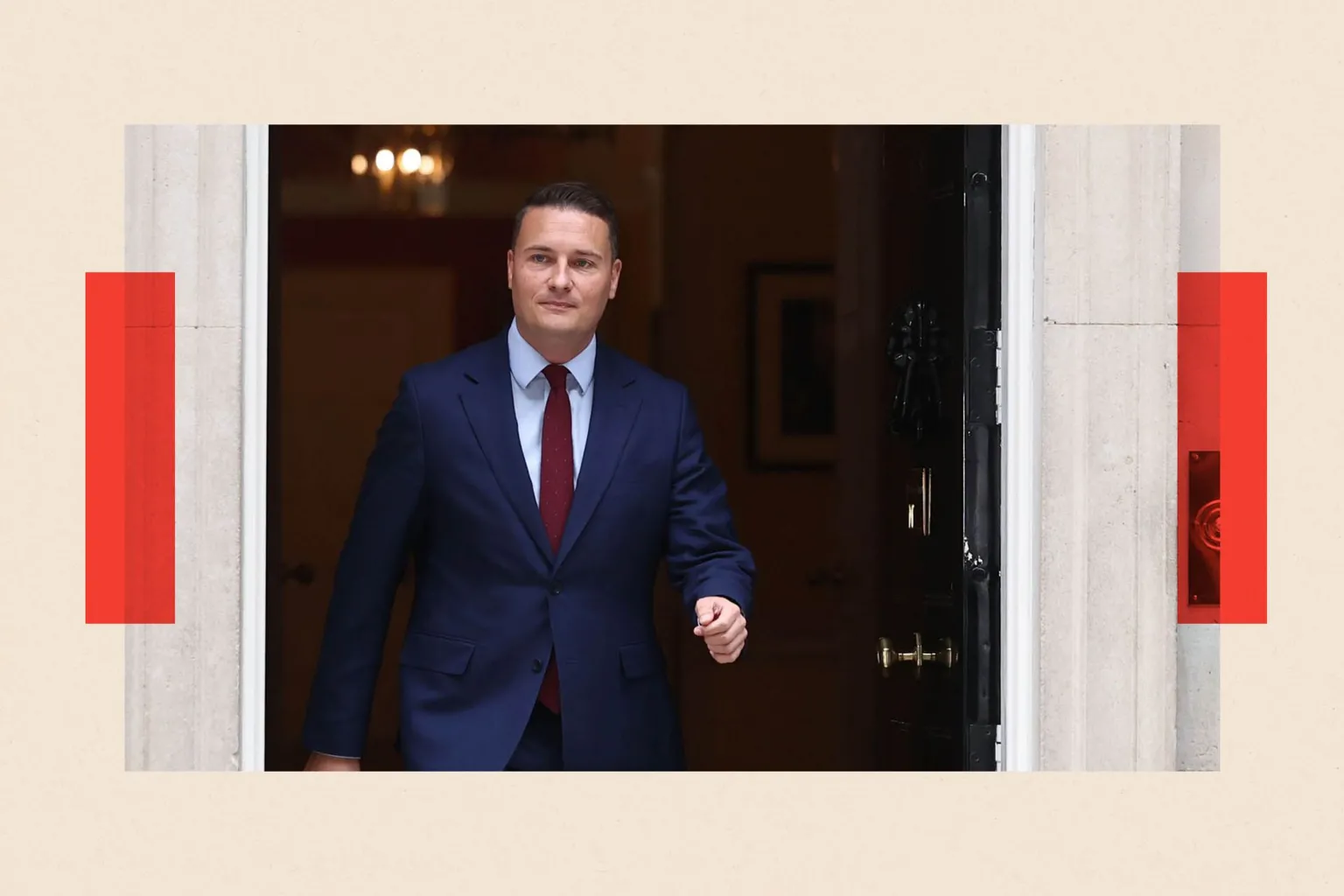 EPA/ Shutterstock Wes Streeting as he walks out of Number 10