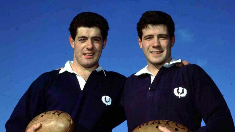 Scott Hastings, right, and brother Gavin both served Scotland with distinction