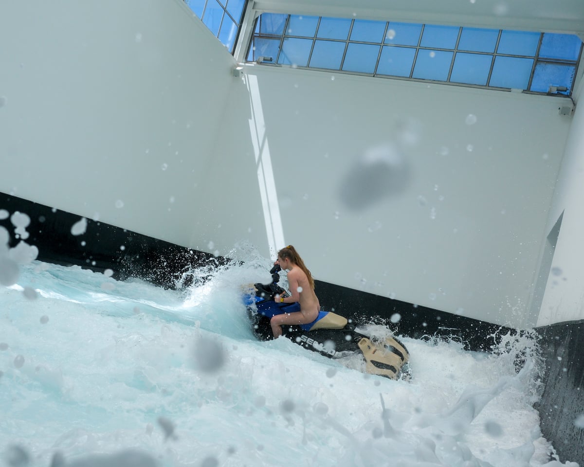 Impervious to the cold … one of Holzinger’s jetskiers.