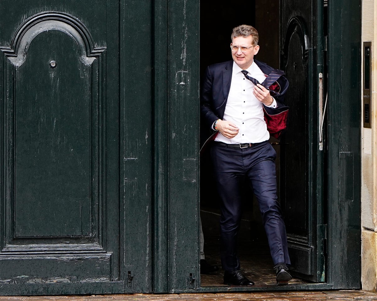 Chairman of the Liberal Venstre Party Troels Lund Poulsen attends the royal round where a royal investigator is to be appointed at Amalienborg Palace in Copenhagen.