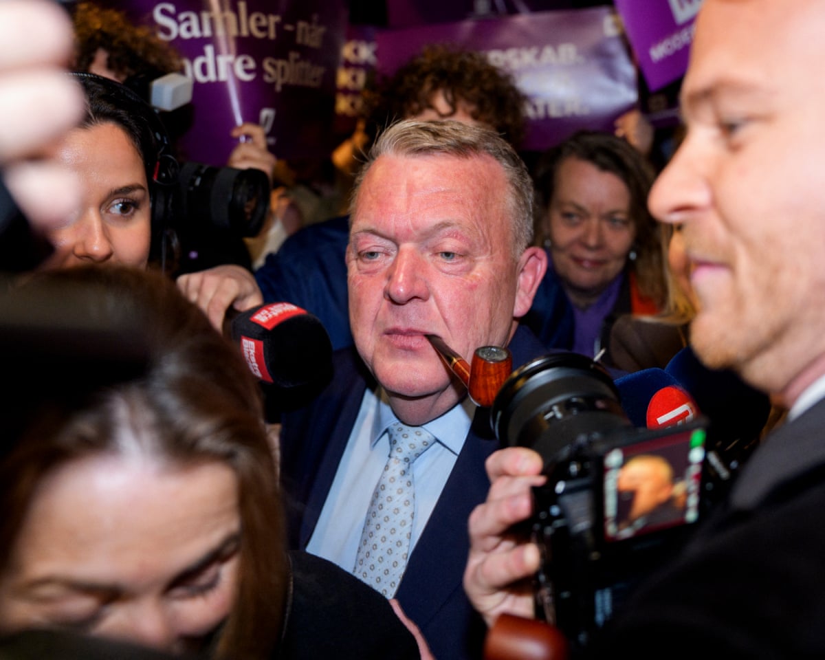Lars Lokke Rasmussen, Denmark's foreign minister and chairman of the Moderates, arrives at his election party celebration in Copenhagen in March.