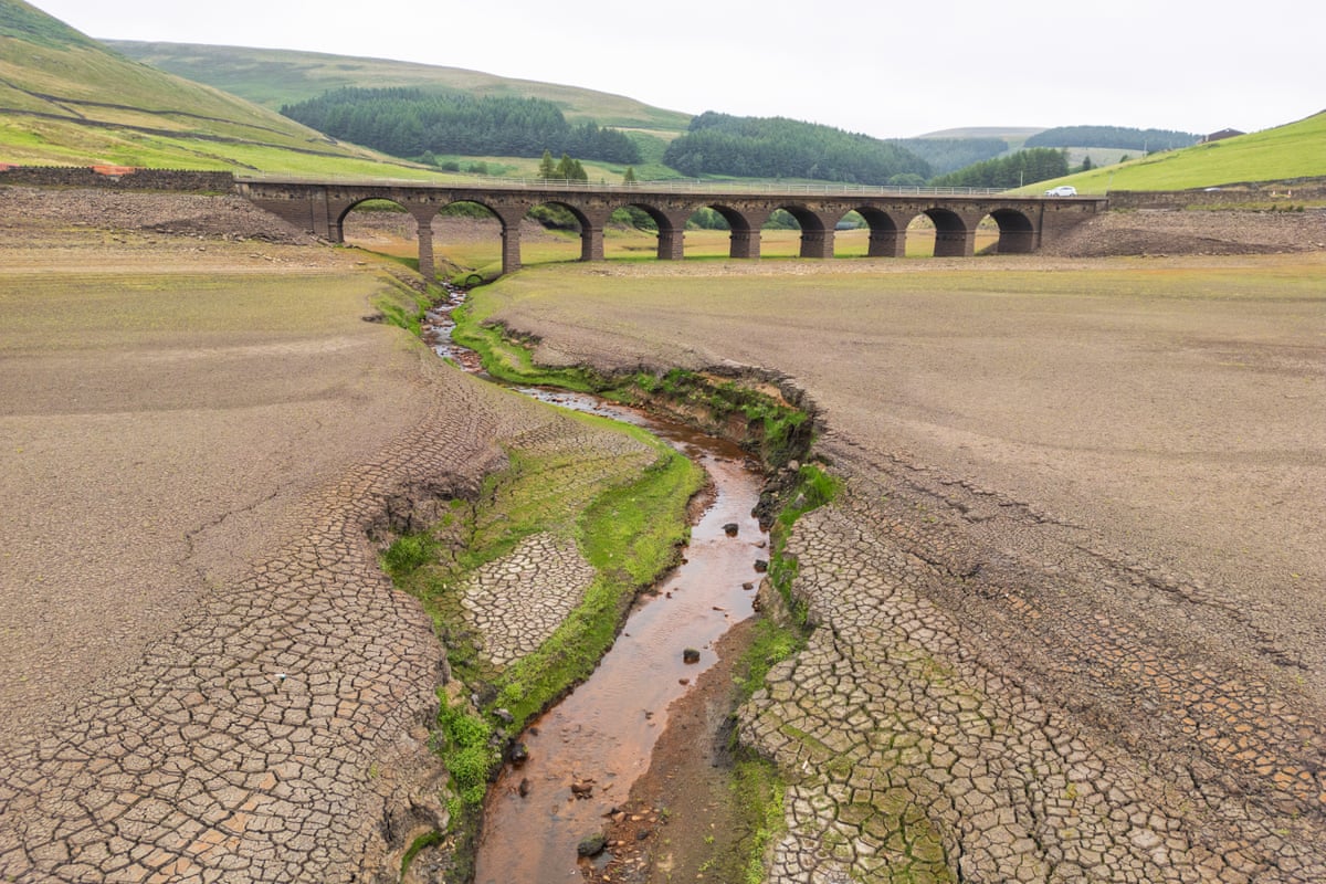 Low water levels at reservoir