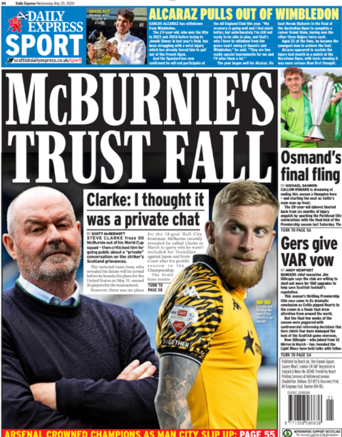 Daily Express back page