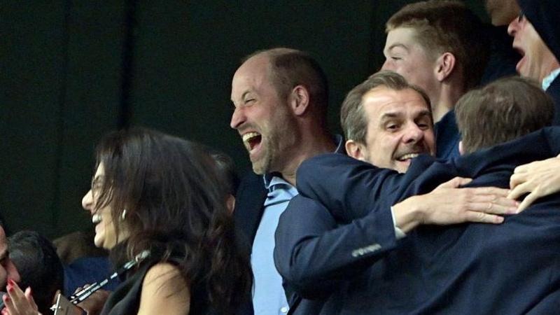 Prince William celebrating
