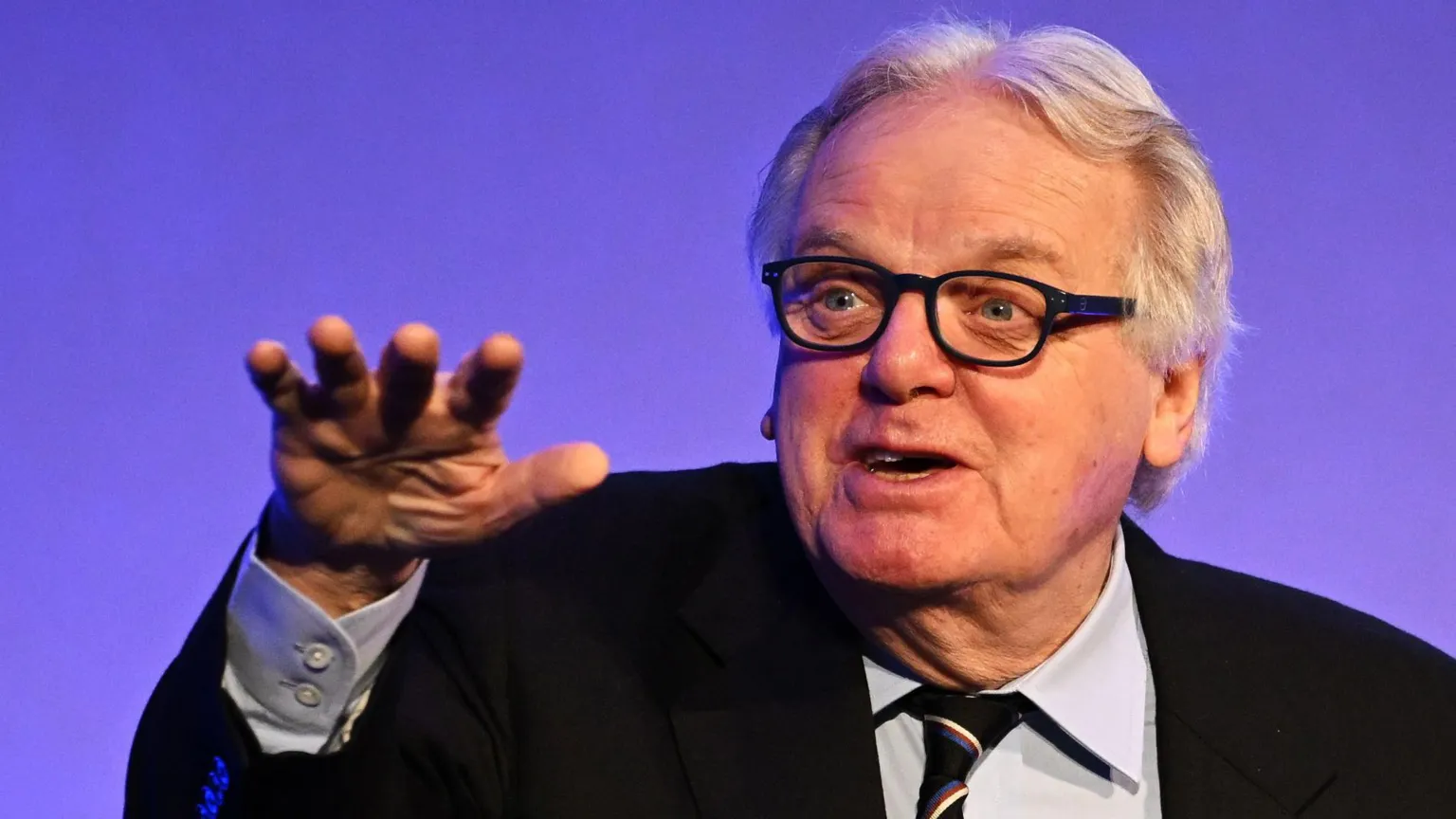  Michael Grade speaking at a conference in 2024