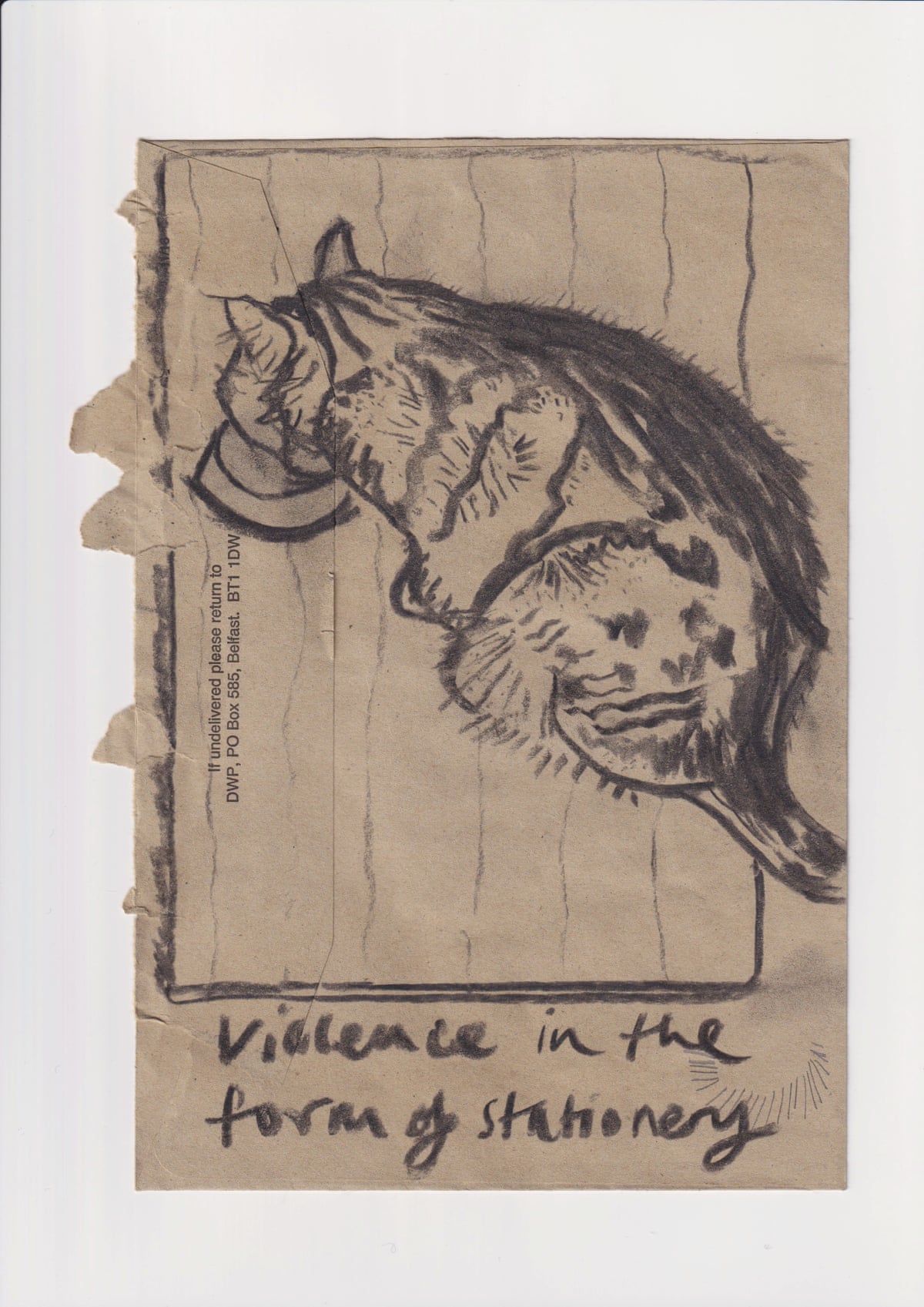 One of the sketches from Bella Milroy’s Violence in the Form of Stationery