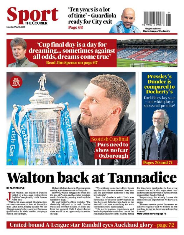 The back page of The Courier on 230526