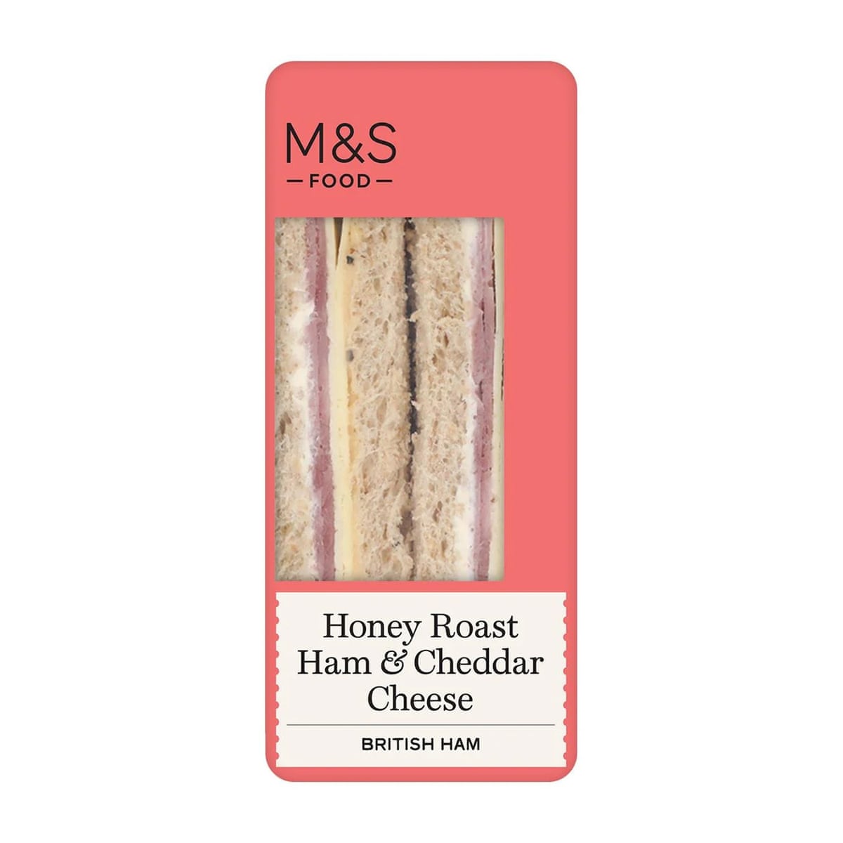 M&S honey-roast ham & cheddar cheese ready made sandwich