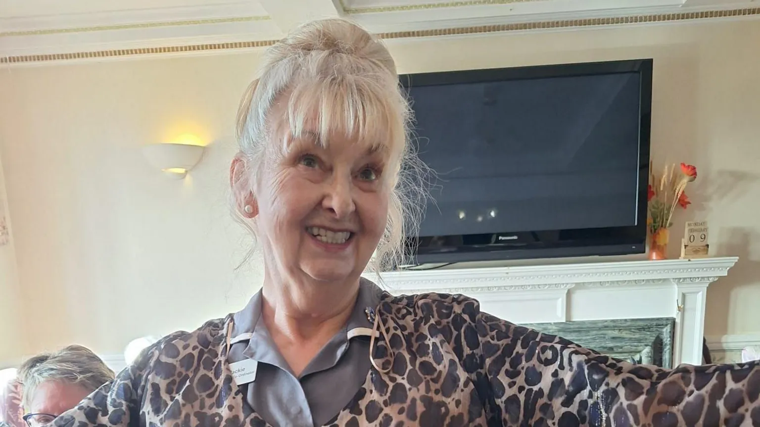 Supplied A woman in leopard print clothing.