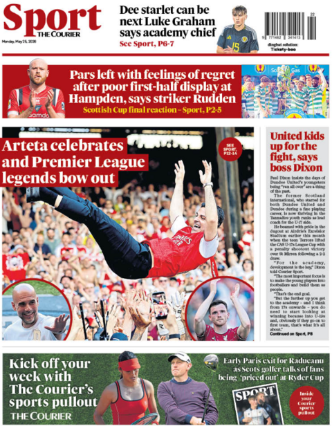 The Courier back page