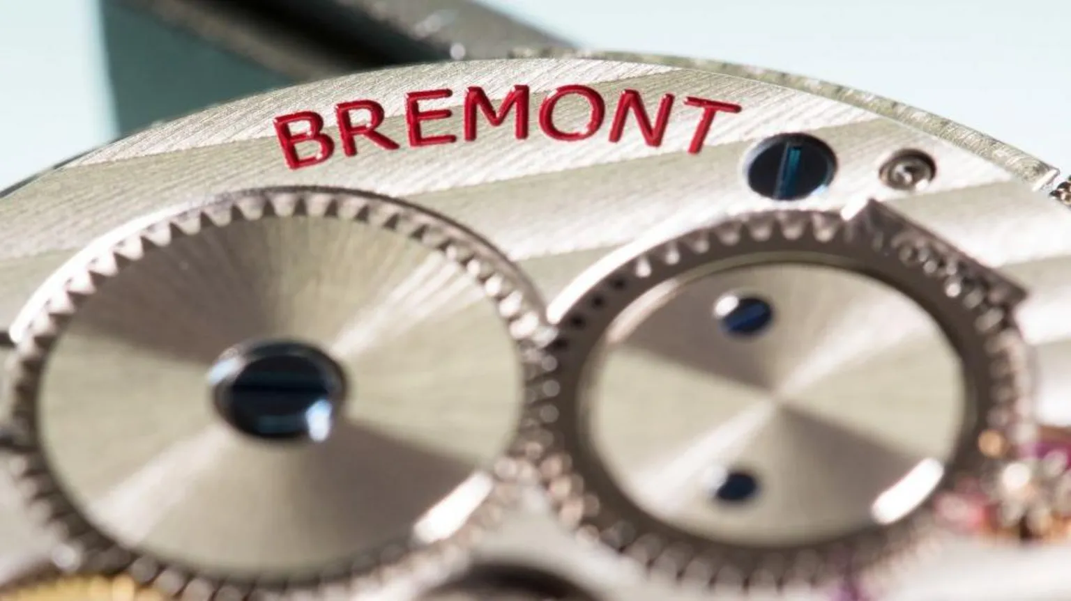  The inside of a quality watch with Bremont word showing