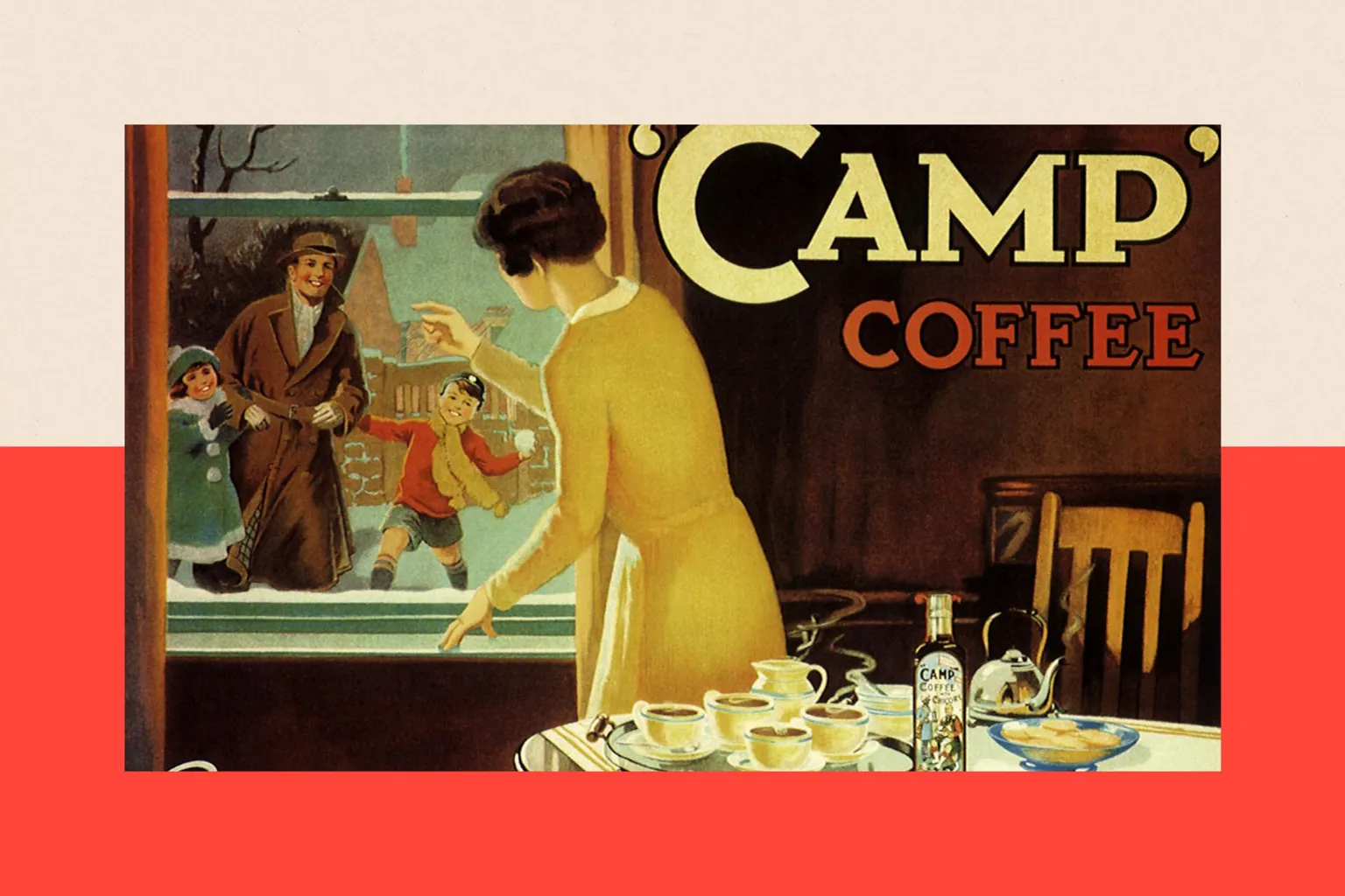A vintage camp coffee advert