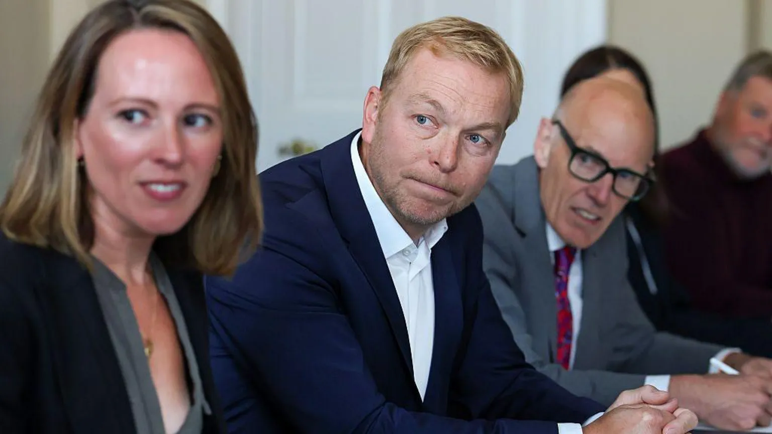 Jeff J Mitchell/ A roundtable on prostate cancer at Bute House with Sir Chris Hoy, Lady Sarra Hoy, Health Secretary Neil Gray, doctors, charity leaders and people with lived experience of prostate cancer 