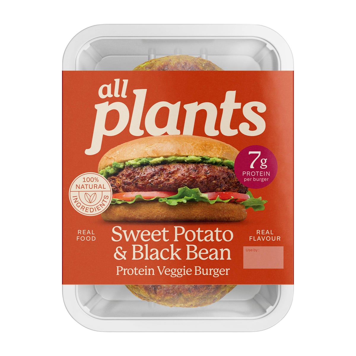 All Plants Sweet Potato, Black Bean & Chipotle Protein Veggie Burger 180g