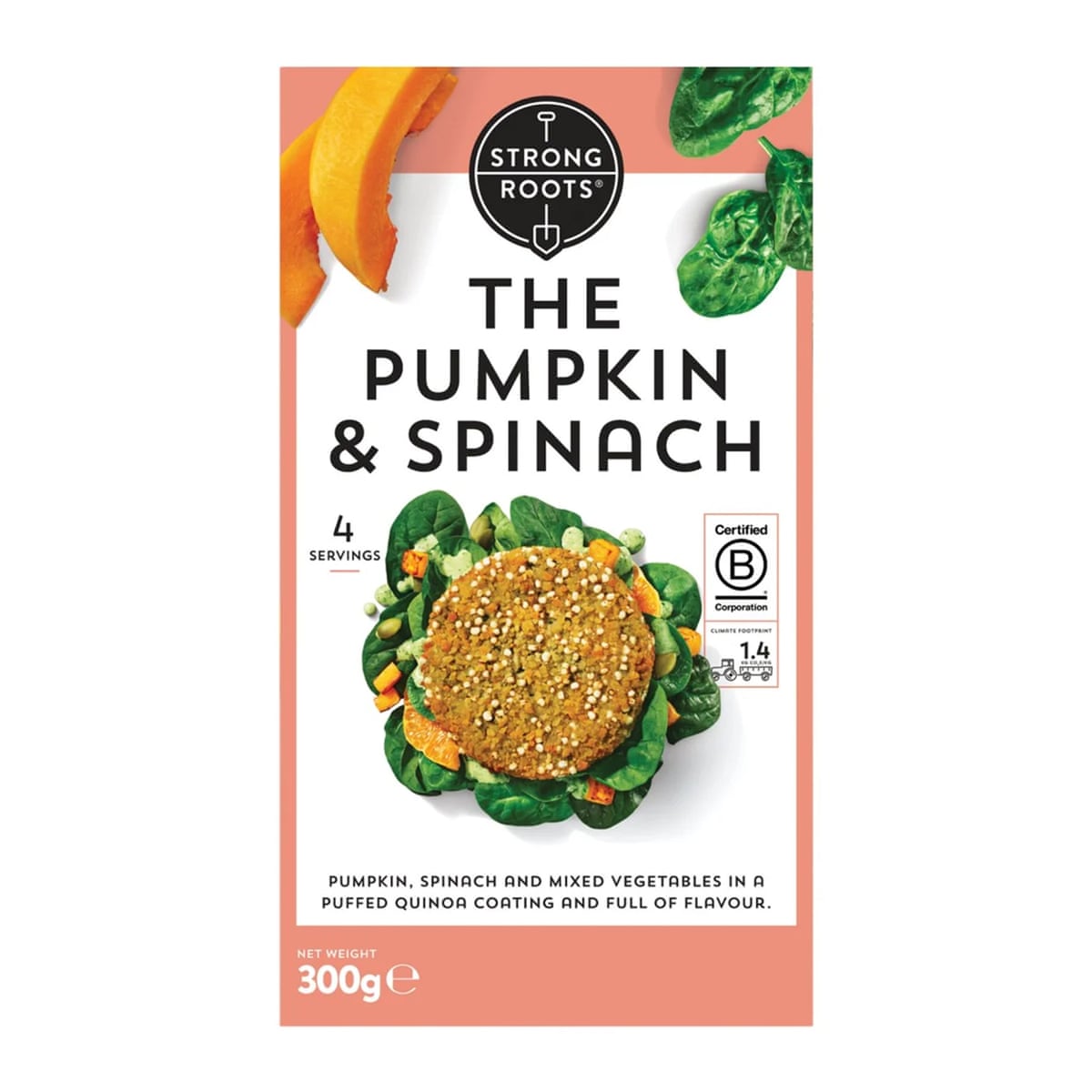 Strong Roots Pumpkin & Spinach Burger