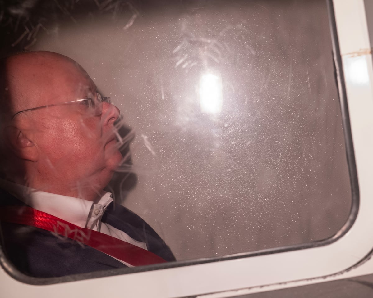 Peter Murrell arrives in a prison van at the high court in Edinburgh on Tuesday